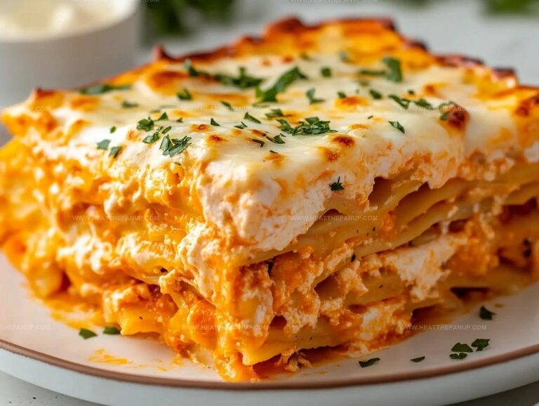 Cheesy Buffalo Ranch Chicken Lasagna Recipe