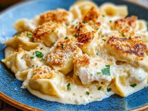 Asiago Tortelloni Alfredo With Grilled Chicken Recipe