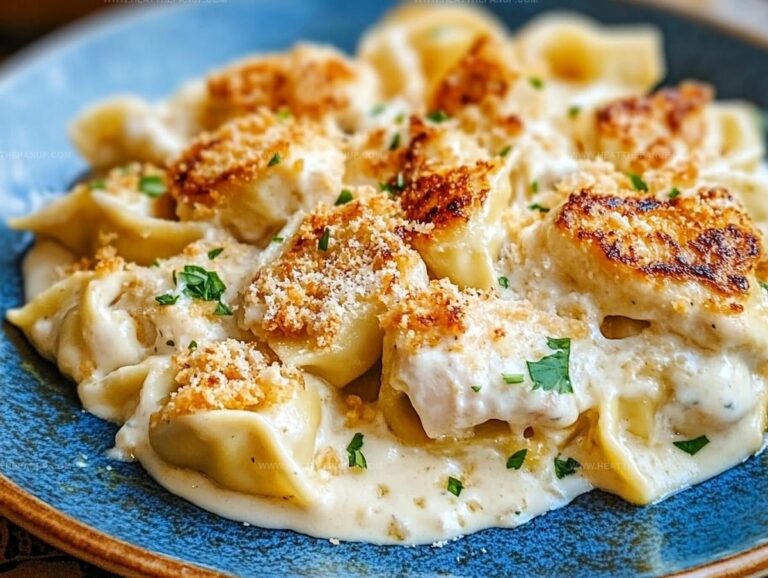 Asiago Tortelloni Alfredo With Grilled Chicken Recipe