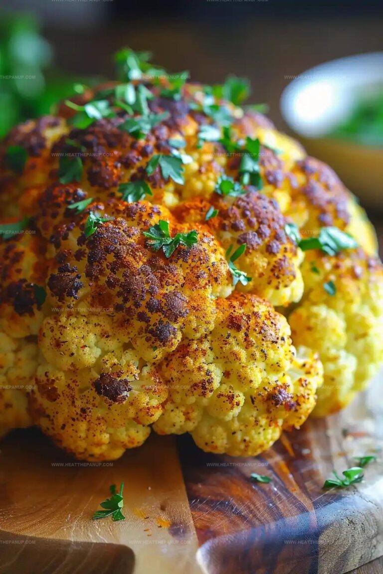 Golden Whole Roasted Cauliflower Recipe
