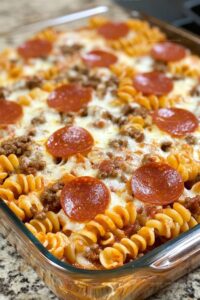 Sausage And Pepperoni Pizza Casserole Recipe