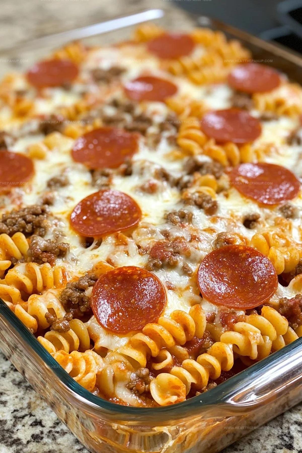 Sausage And Pepperoni Pizza Casserole Recipe
