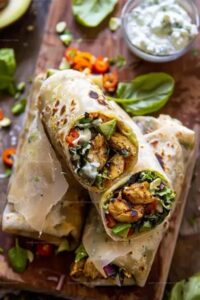 Fajita Chicken And Avocado Ranch Salad Wraps Recipe