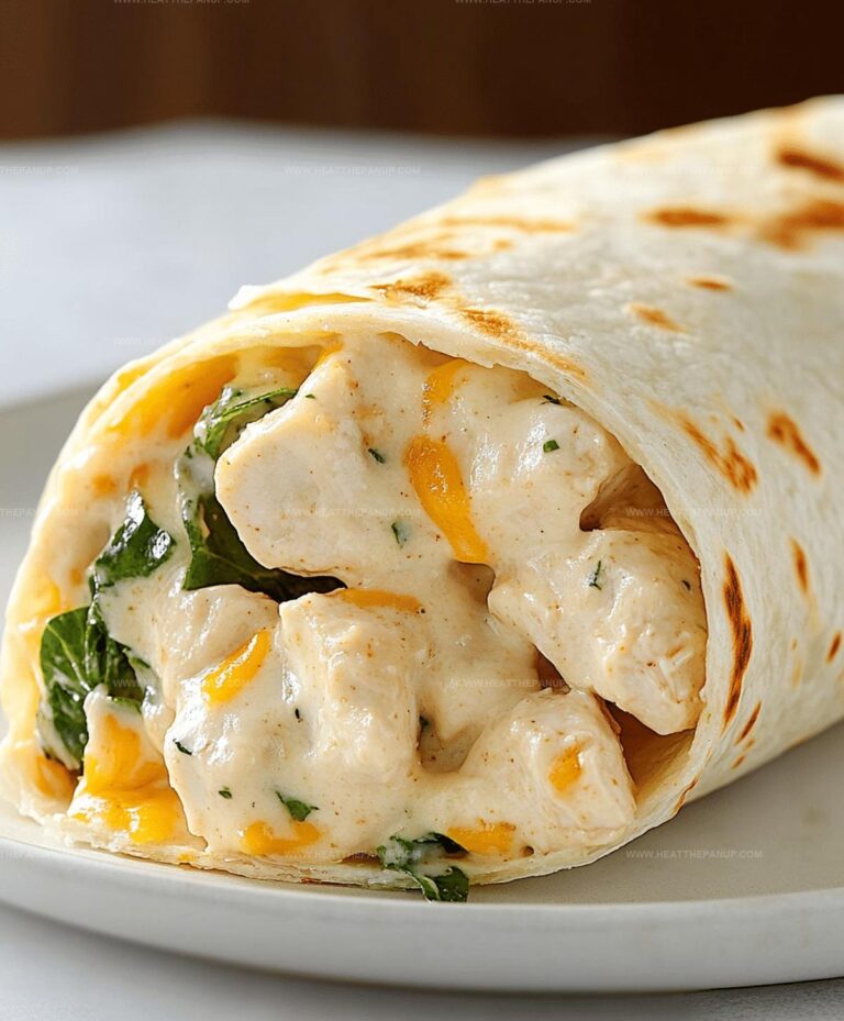 Flavorful Cheesy Garlic Chicken Wraps Recipe