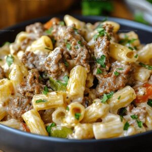 Philly Cheesesteak Pasta Recipe