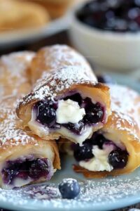 Irresistible Blueberry Cream Cheese Egg Rolls Recipe