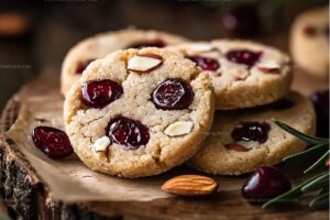 Cherry Almond Shortbread Cookies Recipe