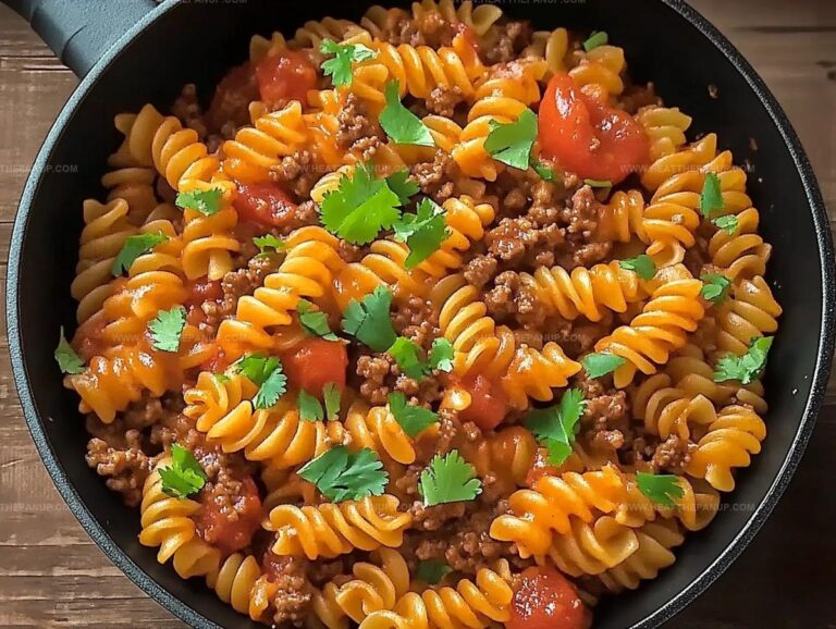 One-Pot Beef Taco Pasta Recipe