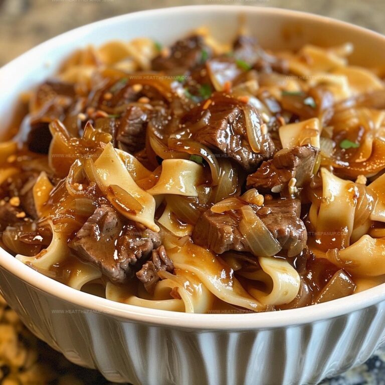 Brawny French Onion Beef And Noodles Recipe