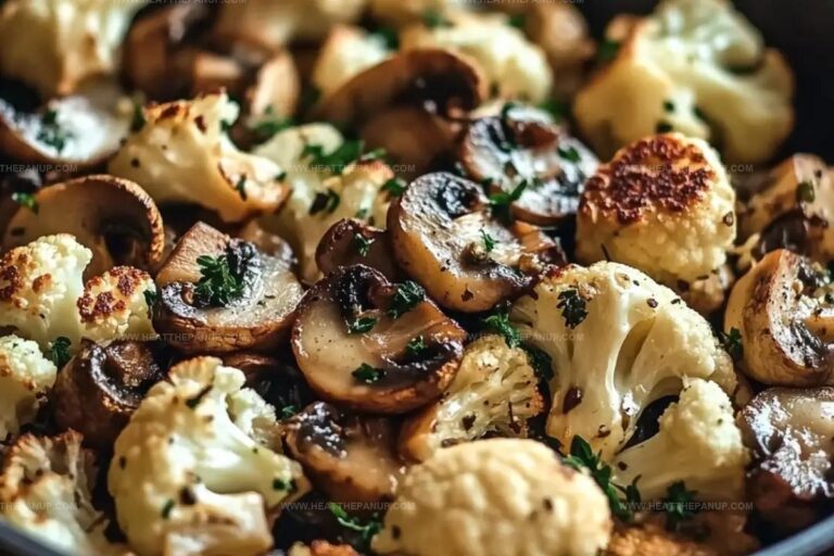 Garlic Mushrooms Cauliflower Skillet Recipe