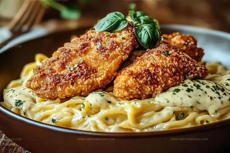 Crispy Chicken With Creamy Pasta Recipe