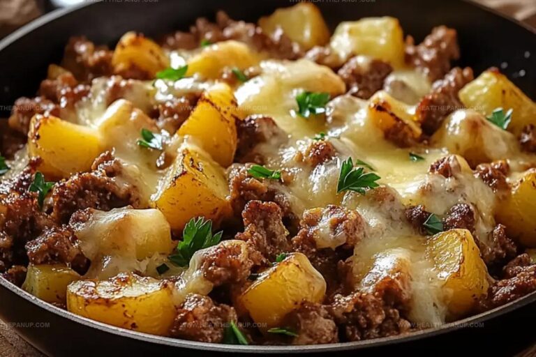 One-Pan Cheesy Meat & Potato Skillet Recipe