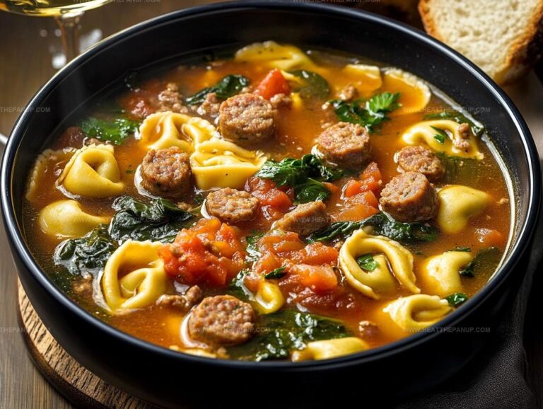Hearty Beef Sausage And Tortellini Comfort Soup Recipe
