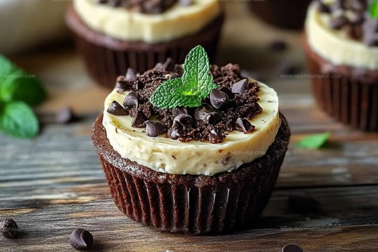 Mint Brownie Cheesecake Cups Recipe