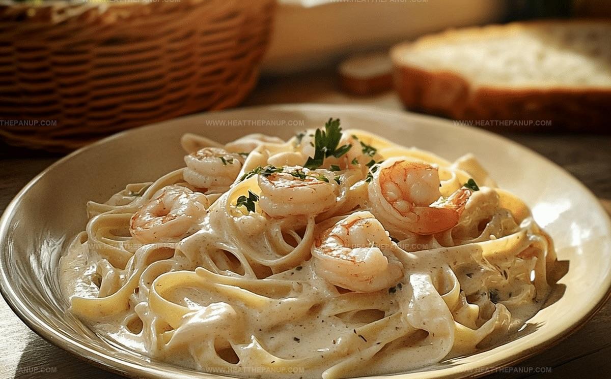 Creamy Creamy Shrimp Fettuccine Pasta With Homemade Alfredo Sauce Recipe