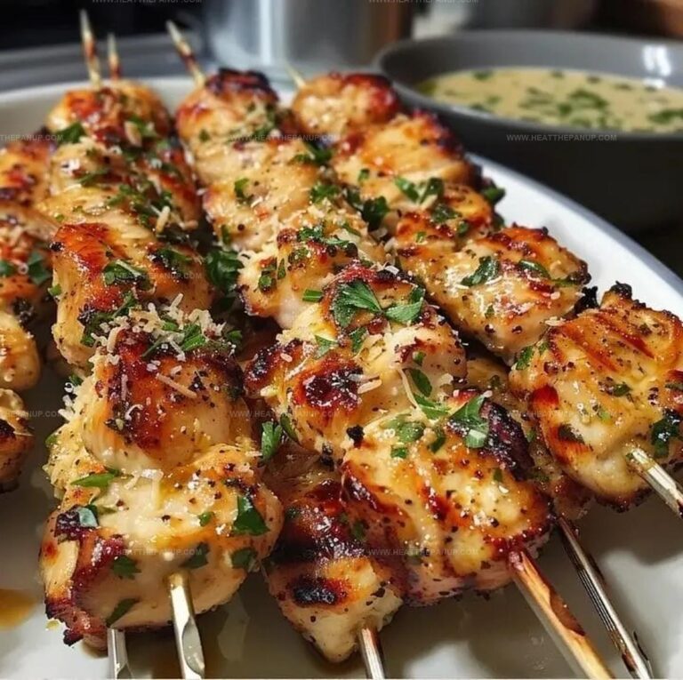 Garlic Parmesan Chicken Skewers Recipe