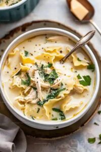 White Chicken Lasagna Soup Recipe