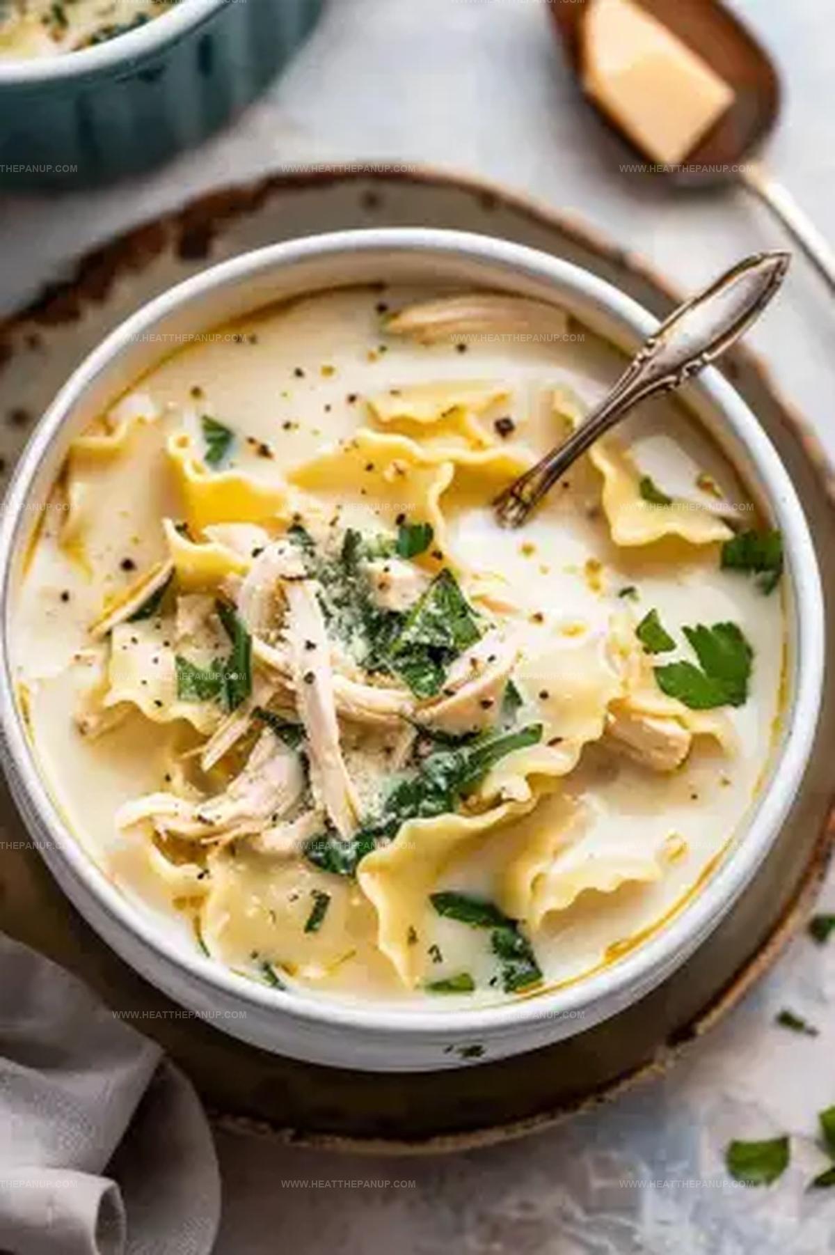 White Chicken Lasagna Soup Recipe