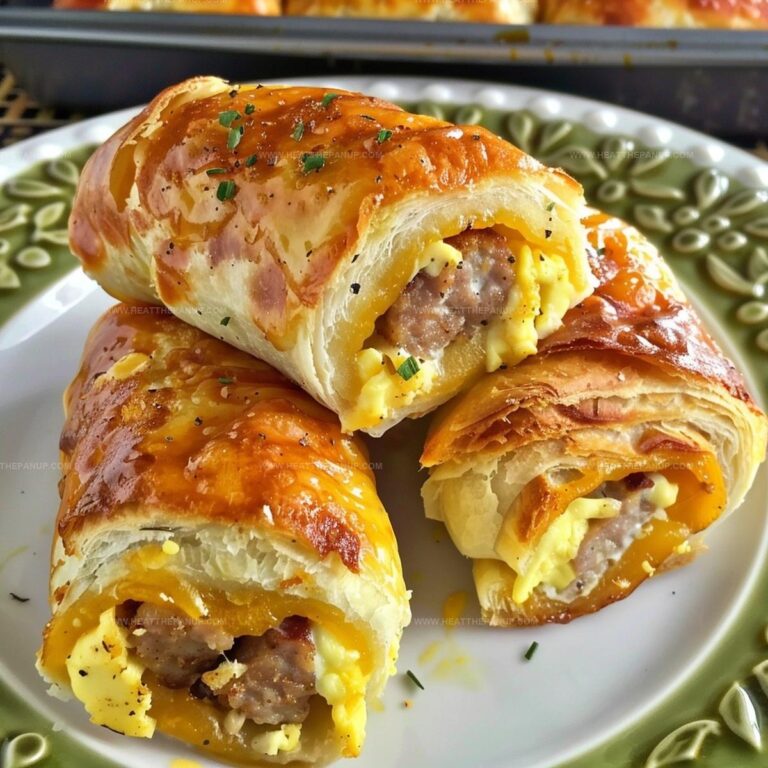 Satisfying Sausage, Egg And Cheese Breakfast Roll-Ups Recipe