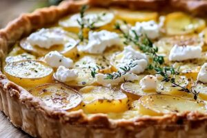 Quiche With Potato, Goat Cheese, And Artichoke Recipe