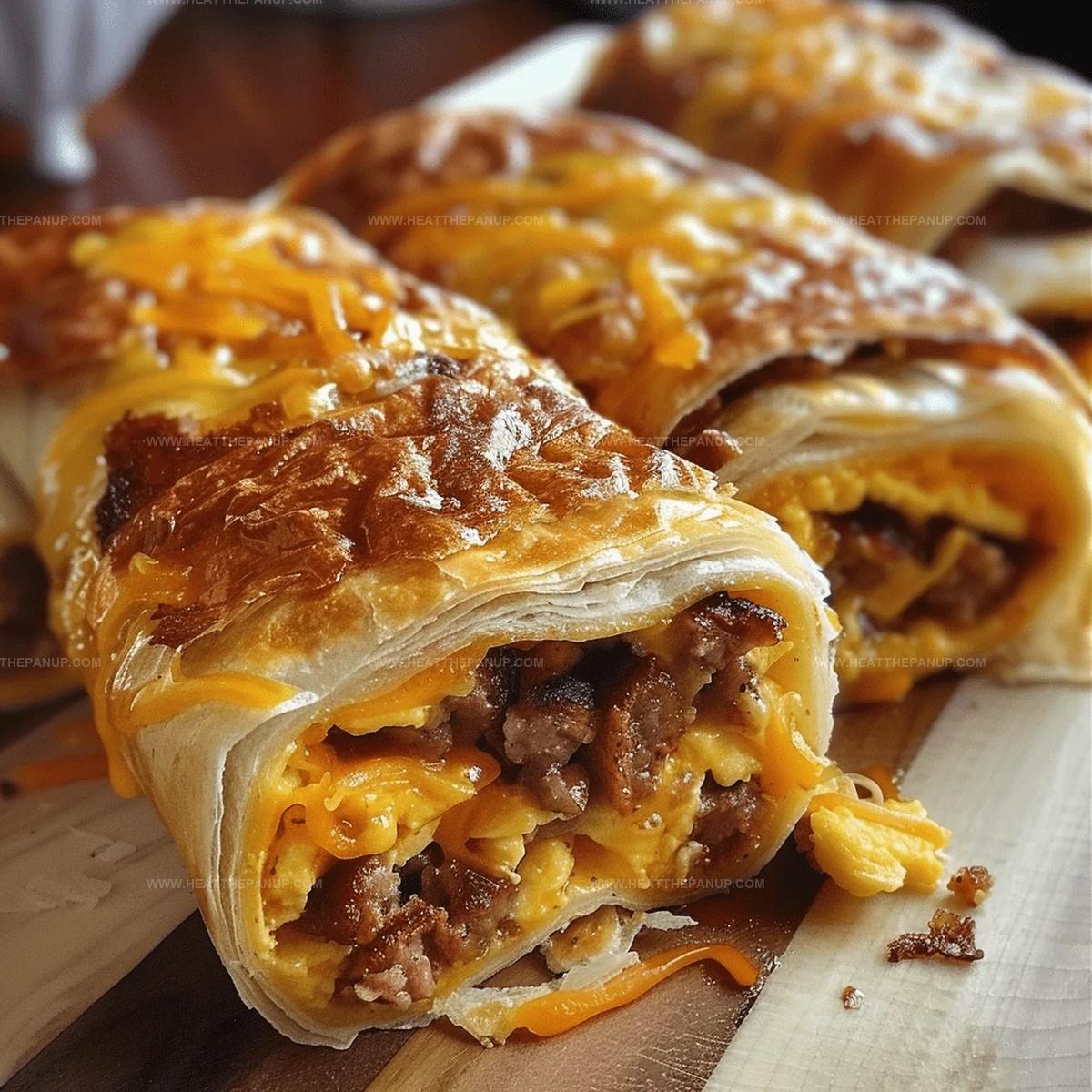 Sausage, Egg, And Cheese Breakfast Roll-Ups Recipe