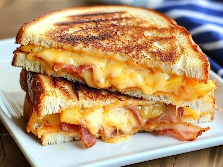 Hawaiian Pizza Grilled Cheese Sandwich Recipe