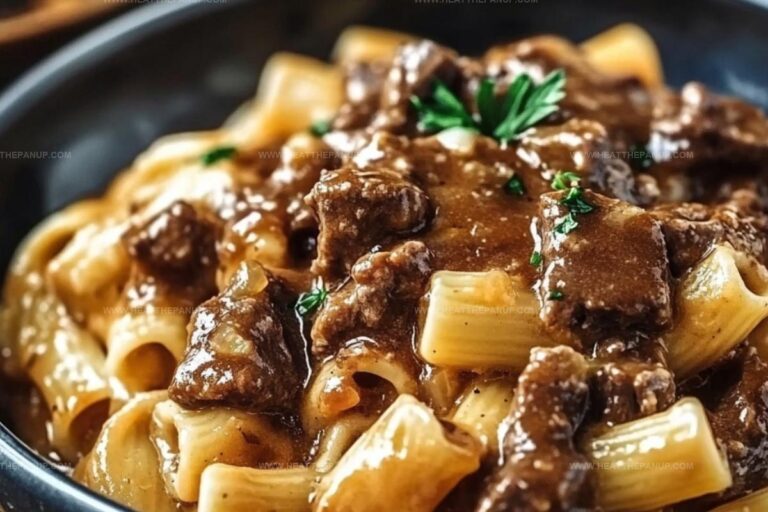 Amazing Creamy Garlic Beef Pasta Recipe