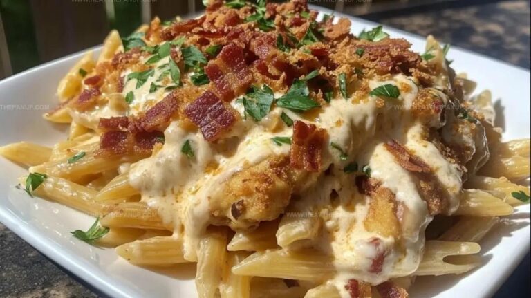 Cheddar Turkey Bacon Ranch Chicken Alfredo Pasta Recipe