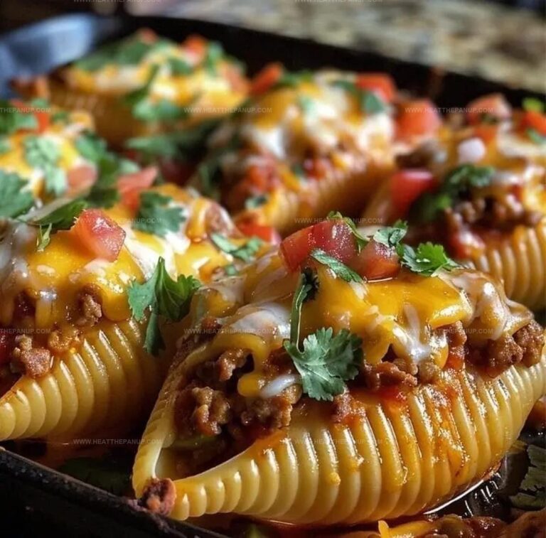Taco Stuffed Shells With Queso Recipe