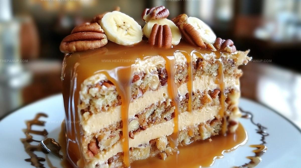 Banana Pecan Caramel Layer Cake Recipe