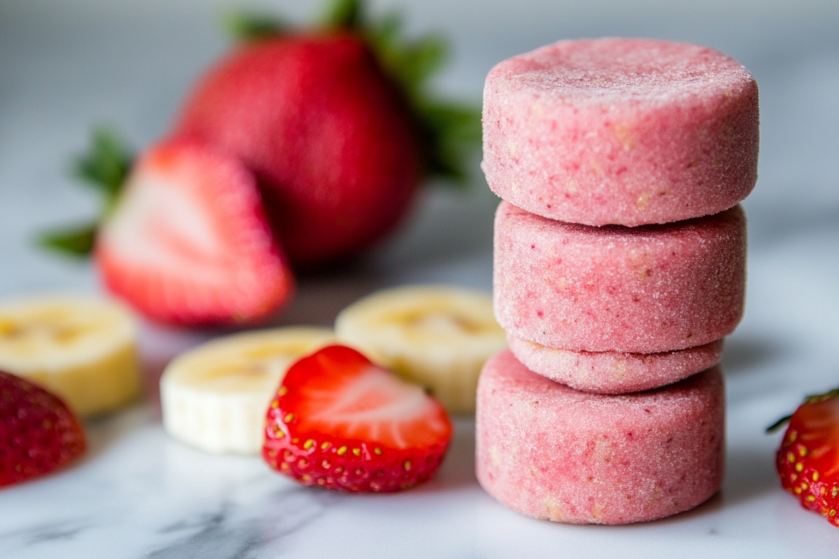 Strawberry And Banana Smoothie Bites For Dogs Recipe