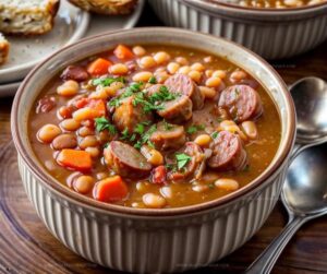 Creamy Bean Soup With Kielbasa Recipe